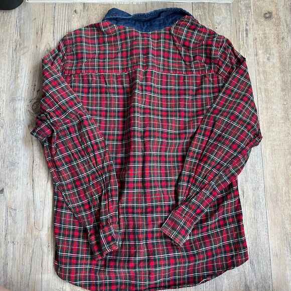 Cabin Creek Plaid Flannel Women's M Cottagecore Teachercore Vintage 90s - Picture 2 of 11